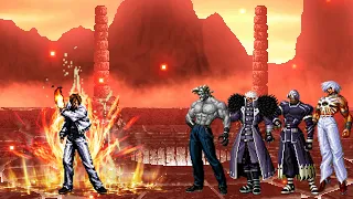 [KOF Mugen] Spencer Kyo Vs Super KOF Bosses Team