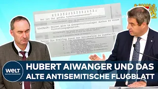 AIWANGER und das alte antisemitische Flugblatt: Scholz und Söder fordern weitere Aufklärung