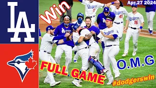 Dodgers vs Blue Jays [FULL GAME] Apr 27, 2024 - MLB Highlights | MLB Season 2024