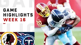 Redskins vs. Titans Week 16 Highlights | NFL 2018