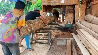 A skill that has no equal! Watch as the processing of the longest wood is amazing