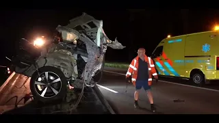 🟢Volvo XC90 crash (broken in half) Netherlands - Zevenaar 14 august 2023