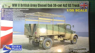 Gecko 1/35 British Army 30-cwt 4x2 GS Truck #35GM0072 – Preparation
