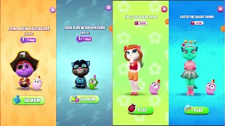 My Talking Tom 2 vs My Talking Angela 2 Gameplay Android ios