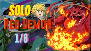 SOLO Red Demon with 1/6  Purgatory Meliodas on Hell difficulty!!! - 7DS