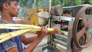 Sugarcane Juice Vendor with Traditional Machine  | Bangladeshi Street Food