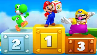 Mario Party Star Rush Minigames - Mario Vs Yoshi Vs Wario Vs Waluigi (Hardest Difficulty)