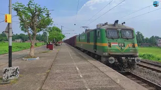 Fast & Furious MalGadi Train pulling by WAG9 Loco cross over the railstation