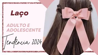 LAÇO ADULTO COM PONTAS 🎀🎀  tendência 2024👌 fácil