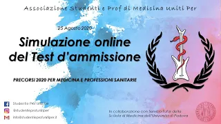 Correzione Simulazione dei Test d'Ammissione in Medicina e Professioni Sanitarie - 25 Agosto 2020