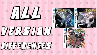 All Version Differences in Pokemon Diamond, Pearl & Platinum