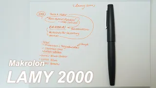 #91 [Eng] 만년필 리뷰 - 라미 2000 마크롤론 F Fountain pen review - Lamy 2000 Makrolon F