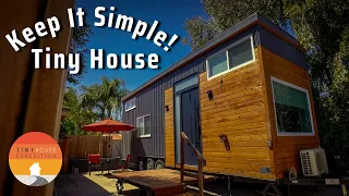 Their simple cute 30' Tiny House! Family builds affordable tiny homes