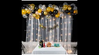 Tutorial for Gold and black balloon Decoration DIY kit by SpecialYou.in. Step by Step Guide.