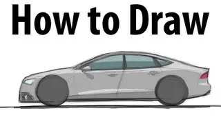 How to draw an Audi RS7 (RS7/S7/A7) - Sketch it quick!