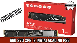 UNBOXING SSD XPG S70 1TB E INSTALAÇÃO PLAYSTATION 5