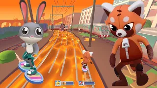 SUBWAY SURFERS 2024 FLOOR IS LAVA STAGE 5 : RED PANDA and GEORGE!