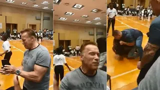 Schwarzenegger assaulted with flying kick during event in South Africa I ABC7