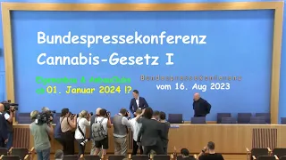 Bundespressekonferenz - Cannabis-Gesetz I  (vom 16. Aug 2023)