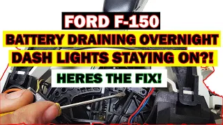 Ford F-150, Battery Draining/Lights Staying On Dash. Here Is The FIX! #automotive #mechanic