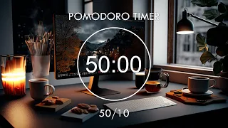 50/10 Pomodoro Timer - Relaxing Lofi, Deep Focus Pomodoro Timer, Stay Motivated 💻 Focus Station
