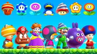 New Super Mario Bros U + Wonder - All Power-Ups & Transformations