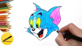 How to Draw Tom Cat from Tom and Jerry Step by Step - Drawing for Children