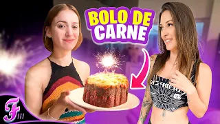 BOLO DE ANIVERSÁRIO DA MARCELLY FOI DE CARNE! - Fran Japa