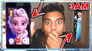 DO NOT FACETIME ELSA (FROM FROZEN 2) AT 3AM!! OMG SHE ACTUALLY ANSWERED! *ELSA CAME TO MY HOUSE*