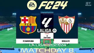 FC 24 Barcelona vs Sevilla | La Liga 2023/24 | PS5 Full Match #earlyaccess