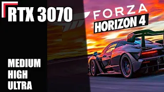 Forza Horizon 4 | RTX 3070 + Intel i9-10900K — Medium, High, Ultra [1080p, 1440p, 4K]