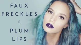 Faux Freckles & Plum Lips Tutorial | Kirsten Zellers