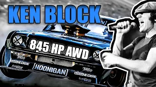 KEN BLOCK drifting 4x4 Mustang on streets of Los Angeles (AC/DC Thunderstruck)