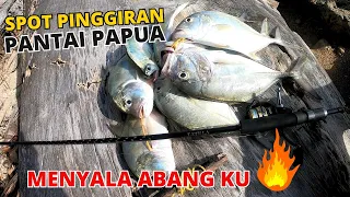 CASTING PINGGIRAN‼️ DASYATTT STRIKE GT SIZE IDAMAN DI PINGGIRAN PANTAI PAPUA KAIMANA