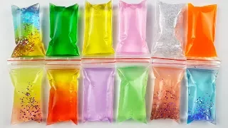 ASMR - Making Mega Crunchy Slime With Funny Bags - Satisfying Slime #122