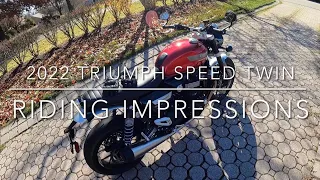2022 Triumph Speed Twin riding impressions after several months ownership