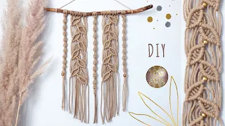 Enchanting wall hanging with beads | DIY macramé tutorial