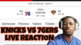 KNICKS VS 76ERS NBA PLAYOFF GAME LIVE REACTION