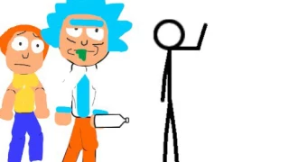 Rick and Morty meet stickman animation