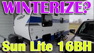 Plan to Avoid Winterizing my Sun Lite 16BH Camper Trailer