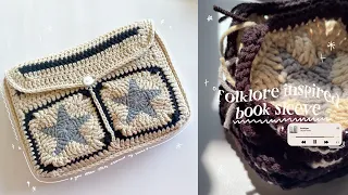 How to crochet folklore inspired book sleeve | tutorial