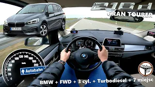 2020 BMW 216d Gran Tourer (116 KM) | V-max, 0-100, 100-150 km/h. Prezentacja i próba autostradowa.