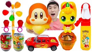 장난감캔디 먹방 Toy candy mukbang 포켓몬 젤리빈 Pokemon Jelly Bean 편의점캔디 껌 재미있는영상 JJAEMI째미