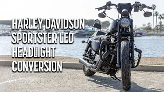 How to install LED Headlight with DRL on a Harley-Davidson Sportster Iron XL883/XL1200