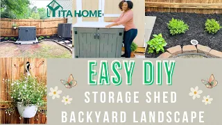 Yita Home|Easy DIY Storage Shed|Spring Backyard Landscape|Outdoor Transformation