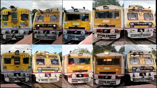 [18 in 1] Amazing multicolored different model day & night EMU local trains I Kolkata Trains