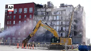 Crews begin tearing down site of Iowa collapse