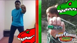 Power Rangers Dino Super Charge Red & Green Morph