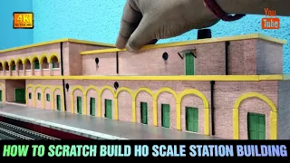 Scratch Building HO Scale Indian Model Train Station (Part - 2) | Making HO Scale Station Building