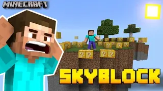 MINECRAFT BUT THE SKYBLOCK WITH LUCKY BLOCK